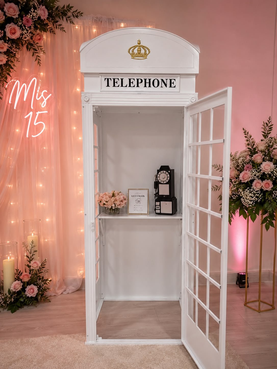 Celebration Rentals telephone booth photo experience